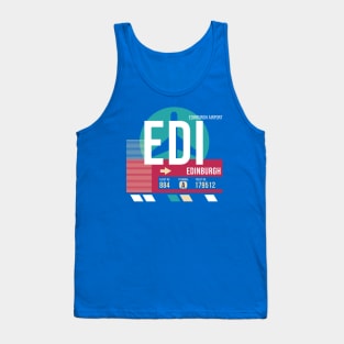 Edinburgh, Scotland (EDI) Airport Code Baggage Tag E Tank Top